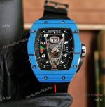 Swiss Top Replica Richard Mille RM 40-01 Tourbillon McLaren Speedtail Watch Blue Fiber TPT Case